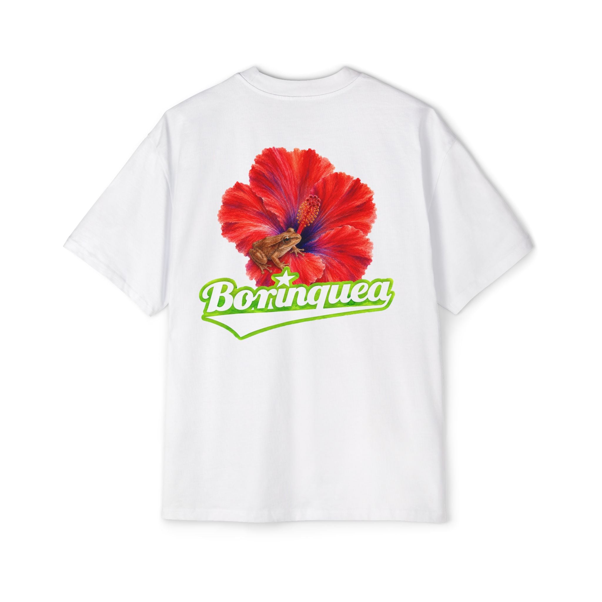 Camisa Oversize "Coquí y Flor de Maga" Borinquea