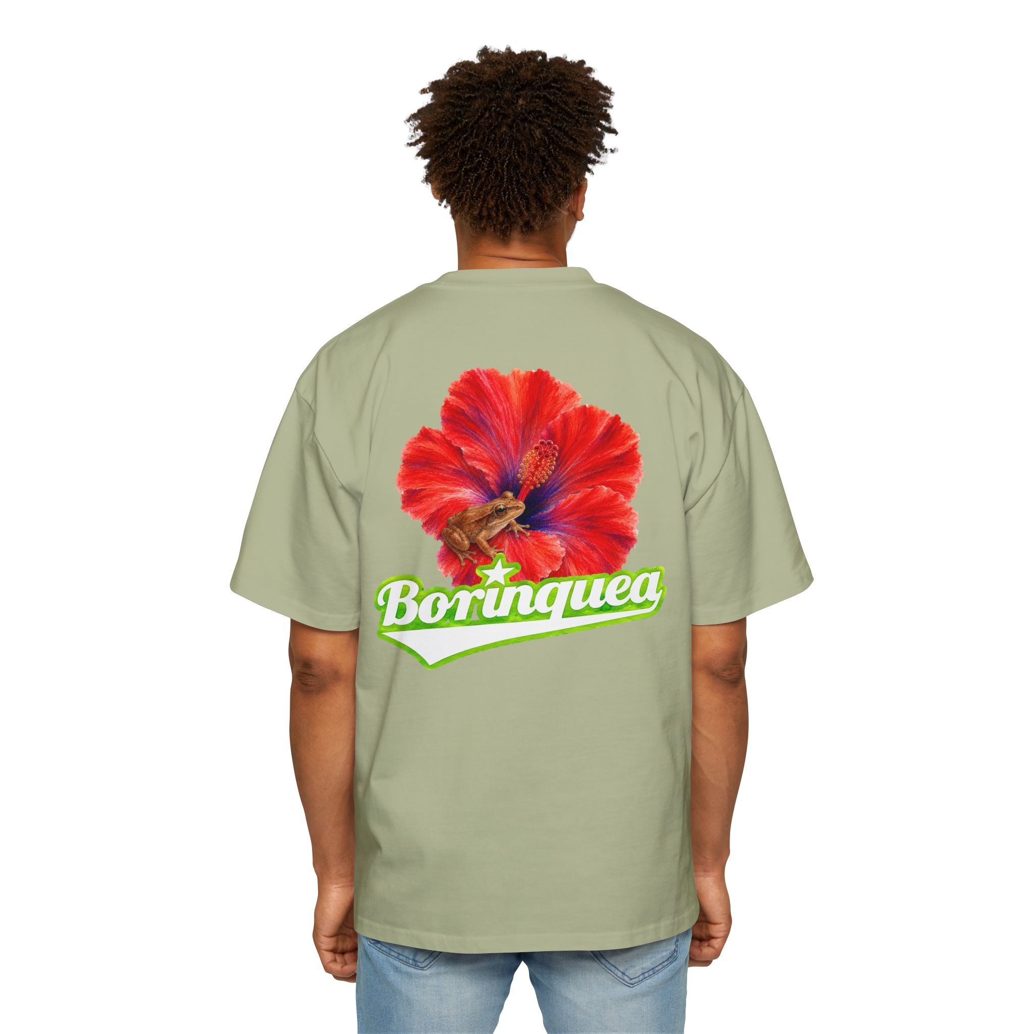 Camisa Oversize "Coquí y Flor de Maga" Borinquea