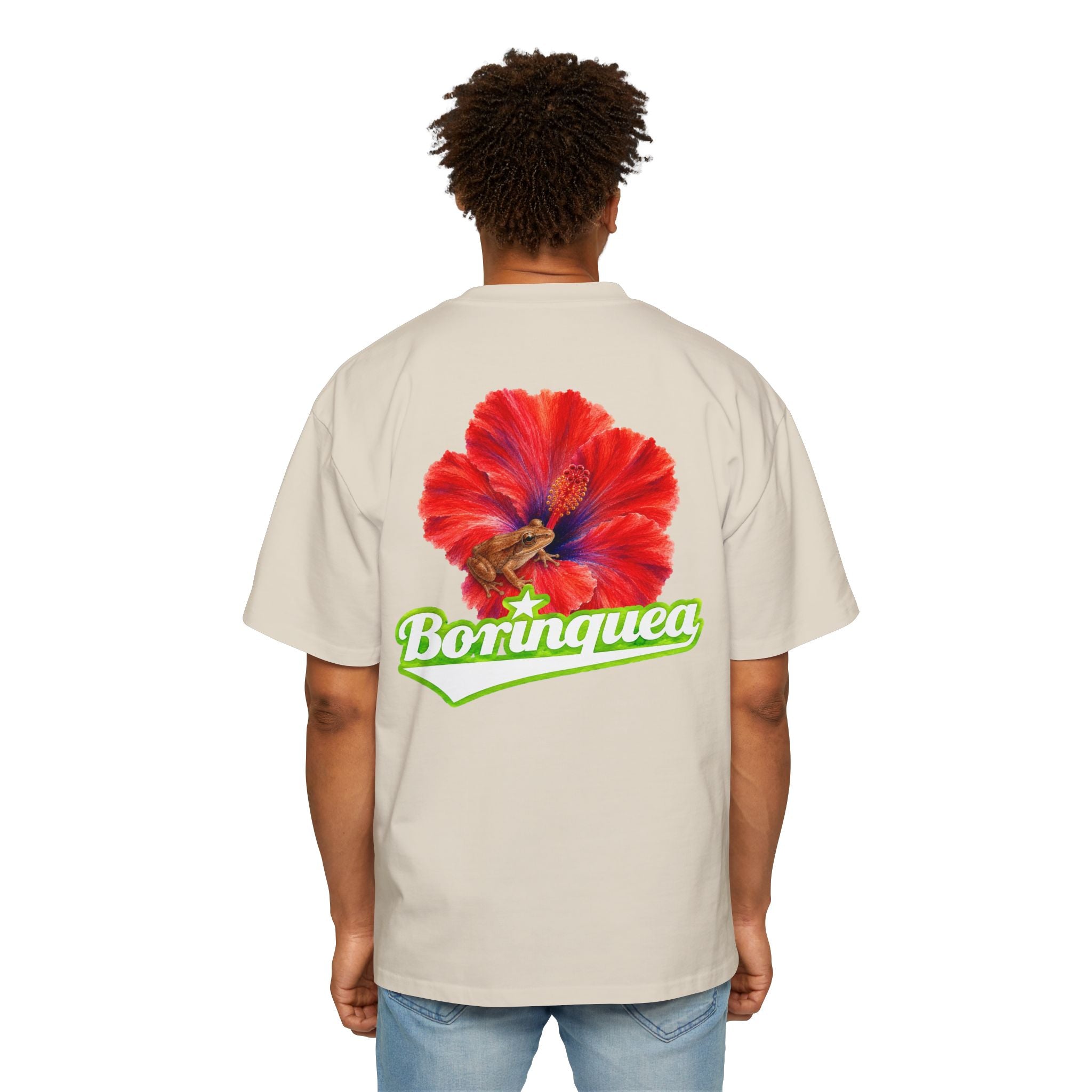 Camisa Oversize "Coquí y Flor de Maga" Borinquea