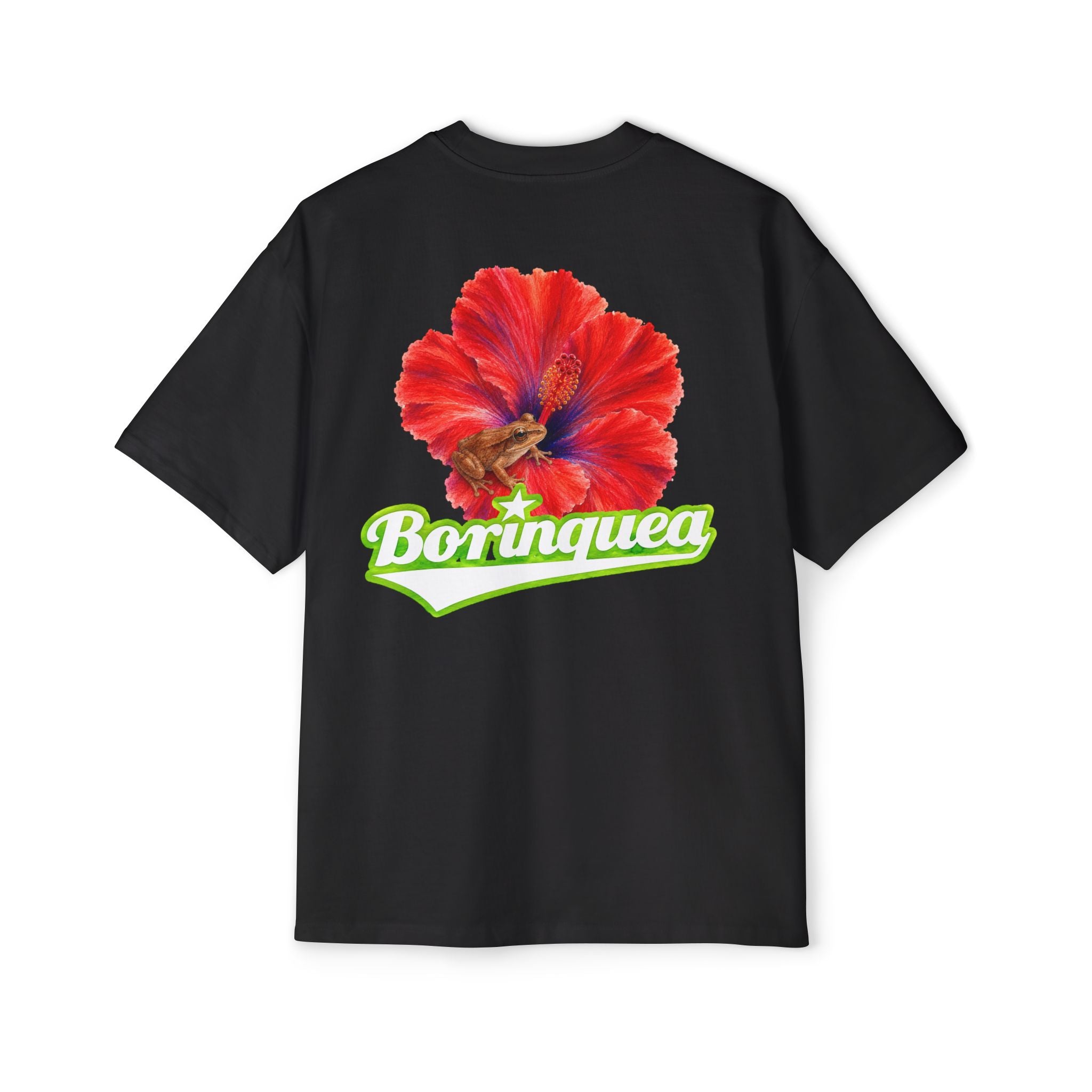 Camisa Oversize "Coquí y Flor de Maga" Borinquea