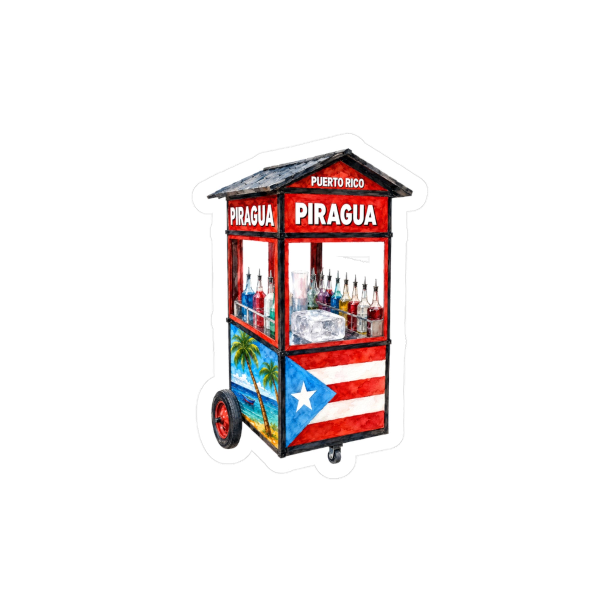 Sticker del "Carrito de Piraguas" Borinquea