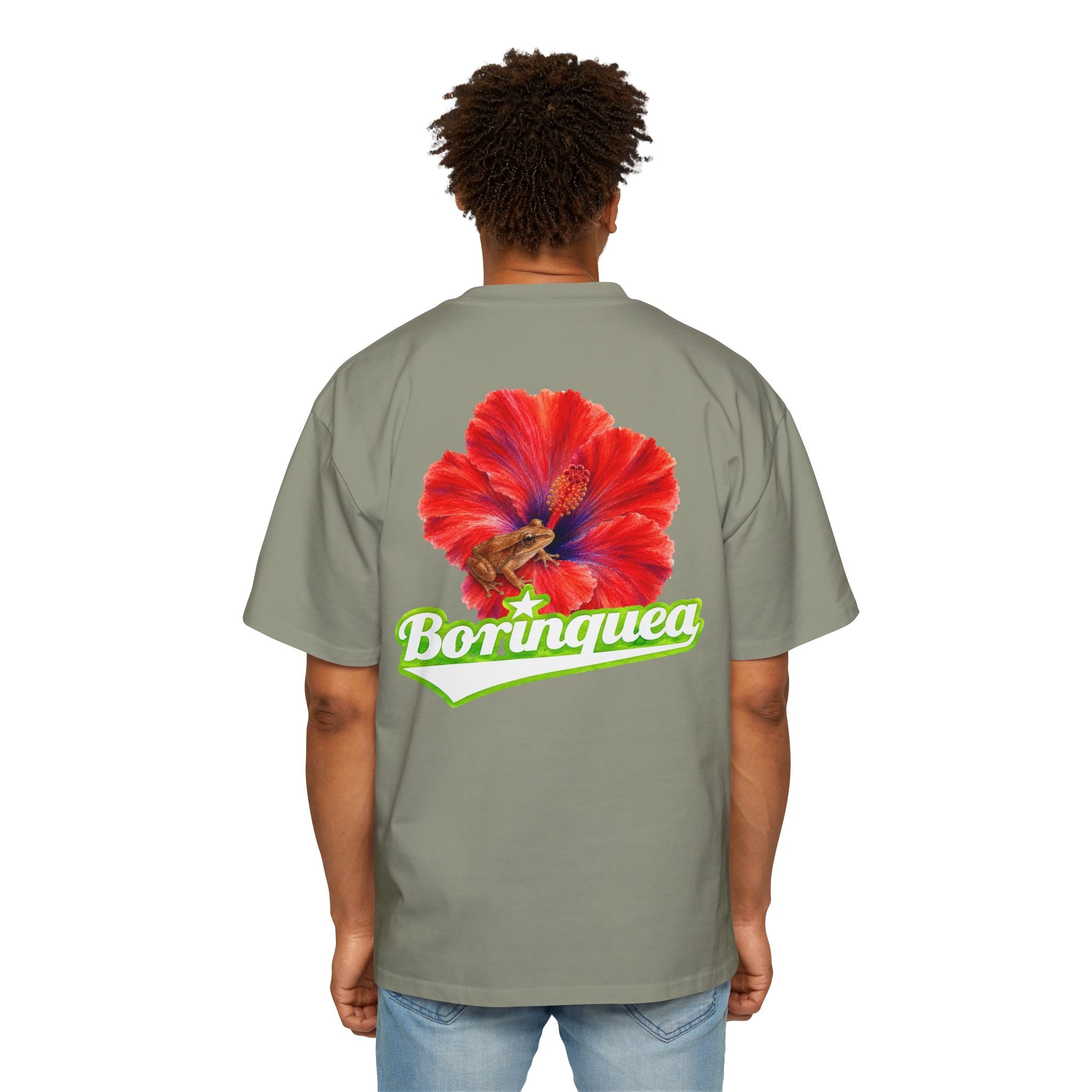 Camisa Oversize "Coquí y Flor de Maga" Borinquea