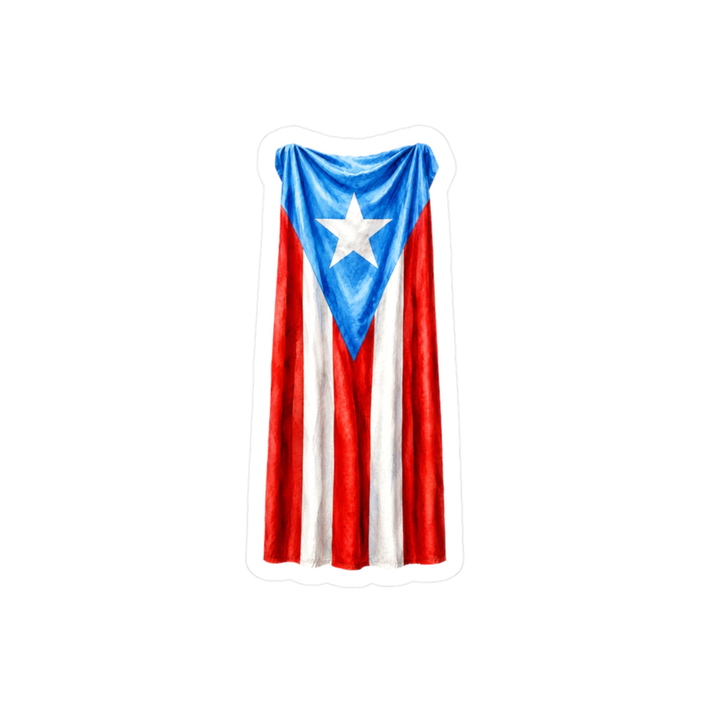 Sticker “Bandera Colgante Puerto Rico” Borinquea
