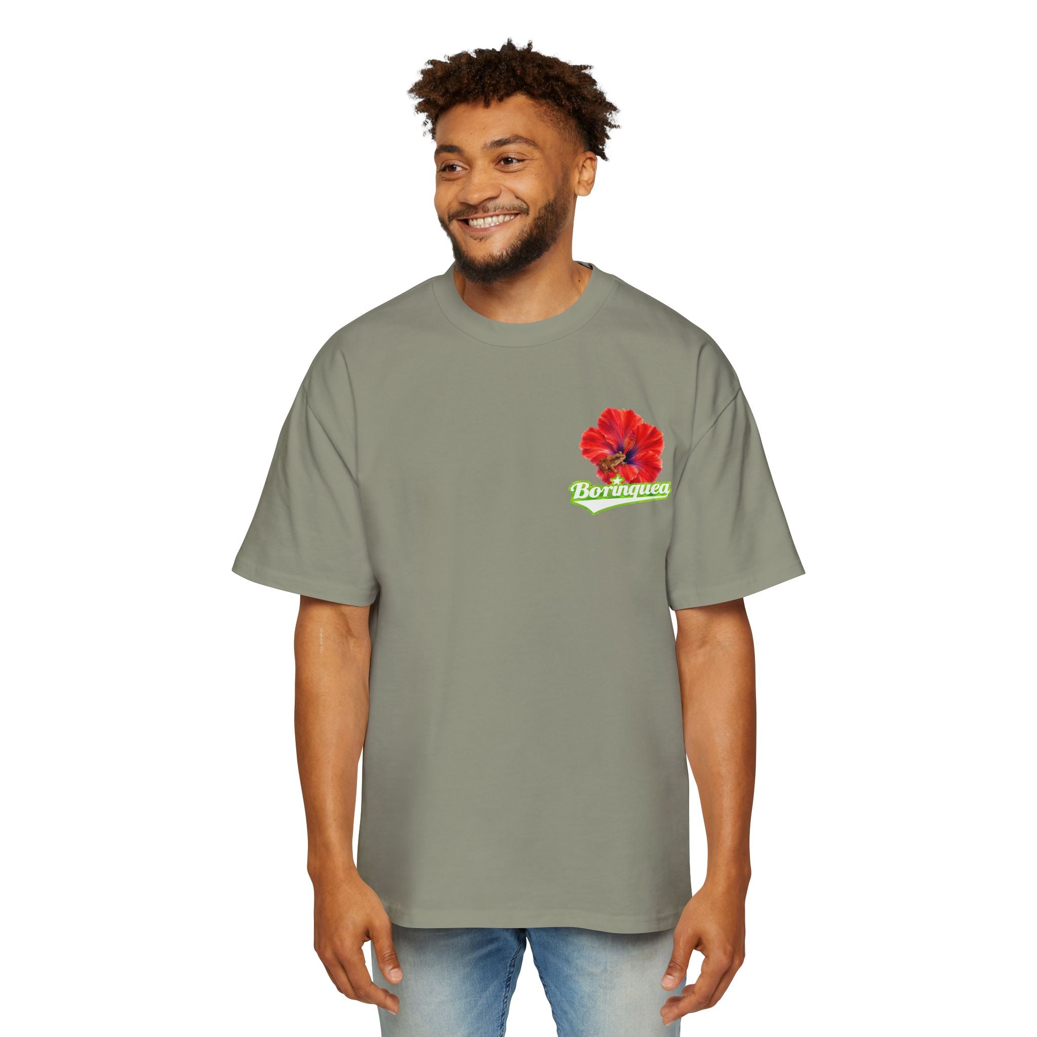 Camisa Oversize "Coquí y Flor de Maga" Borinquea