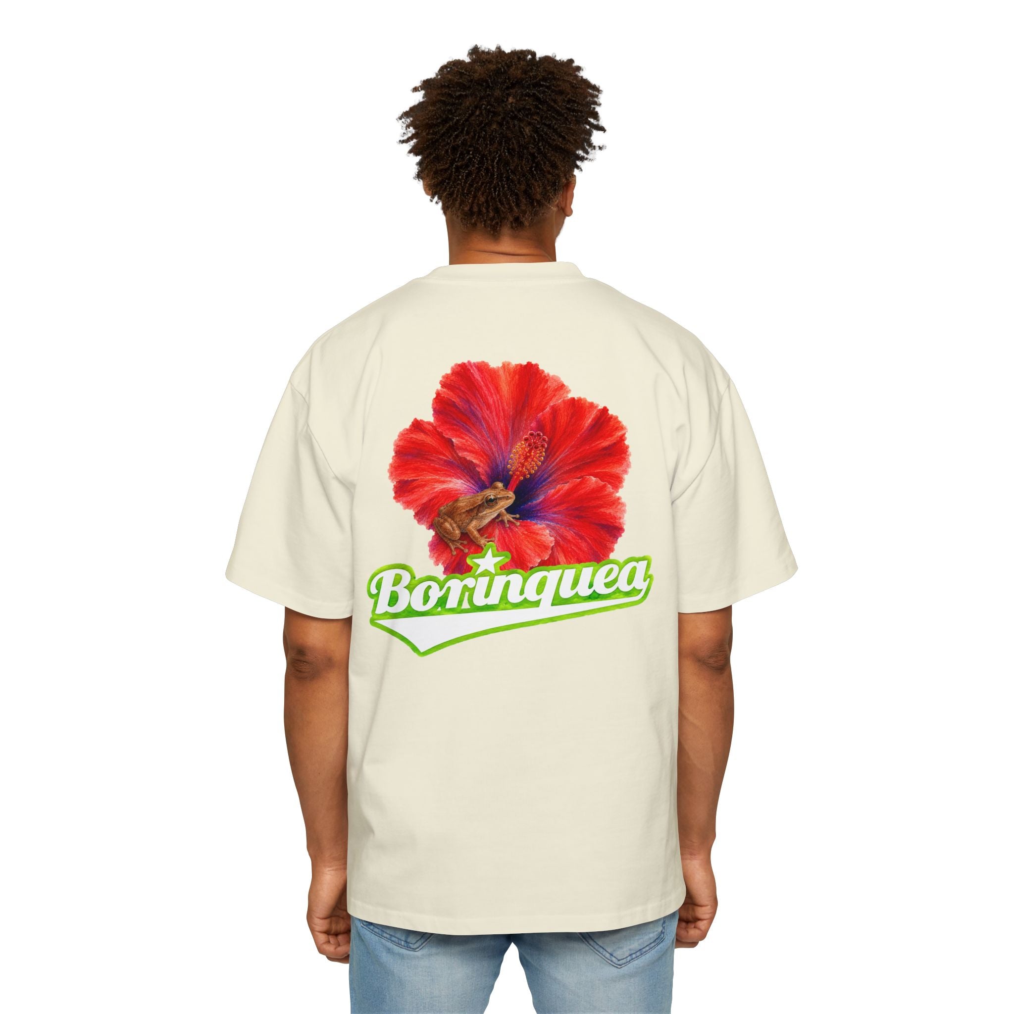 Camisa Oversize "Coquí y Flor de Maga" Borinquea