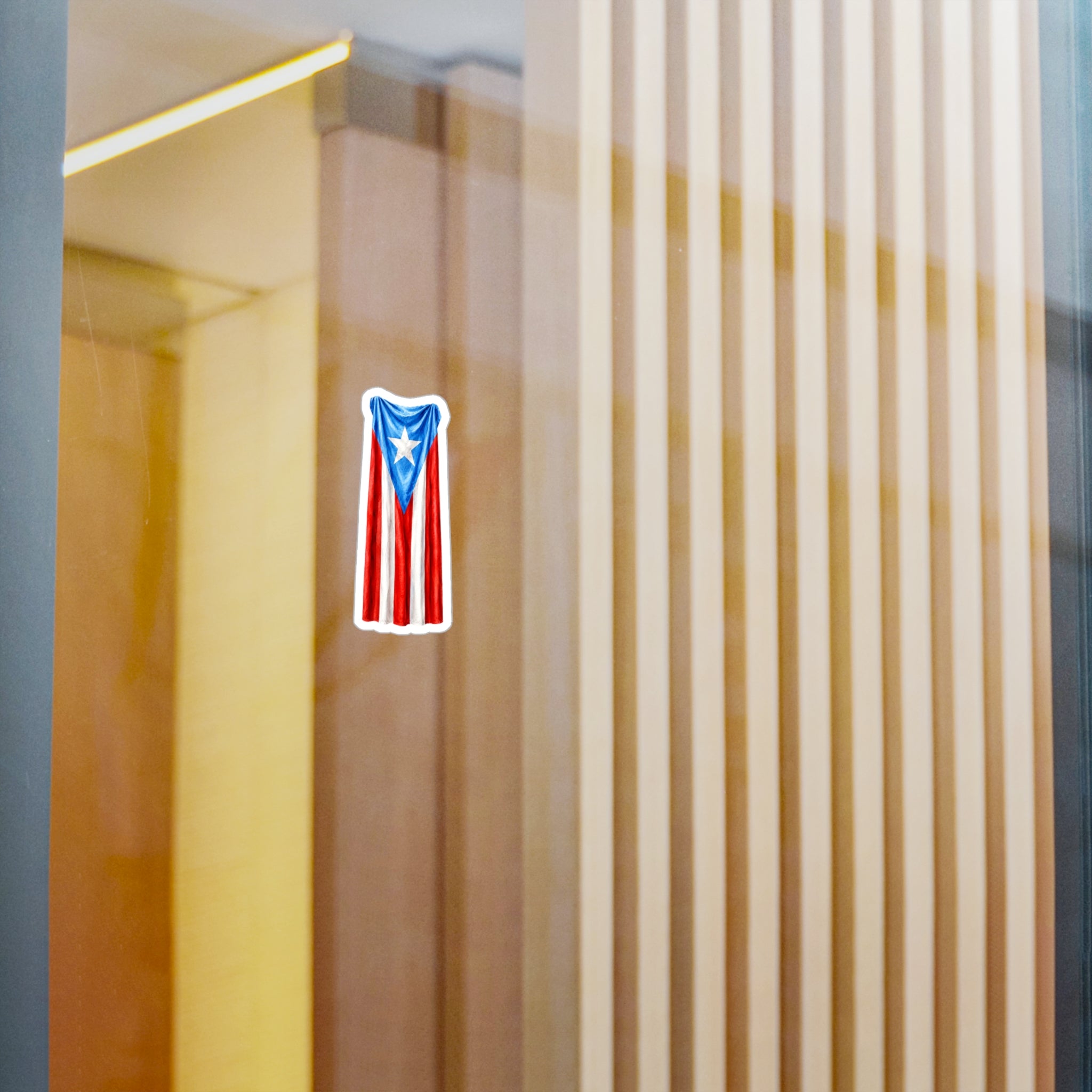 Sticker “Bandera Colgante Puerto Rico” Borinquea