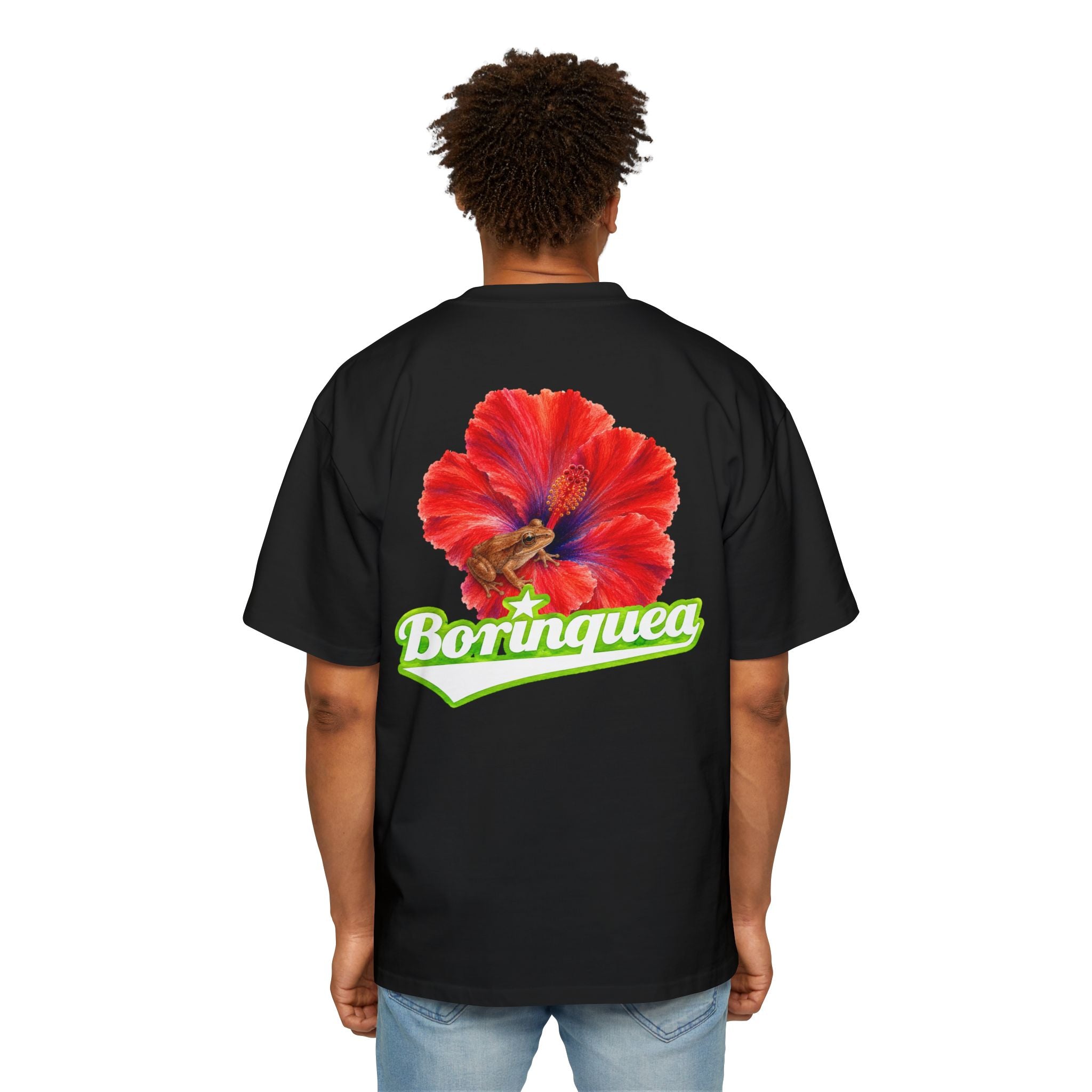 Camisa Oversize "Coquí y Flor de Maga" Borinquea