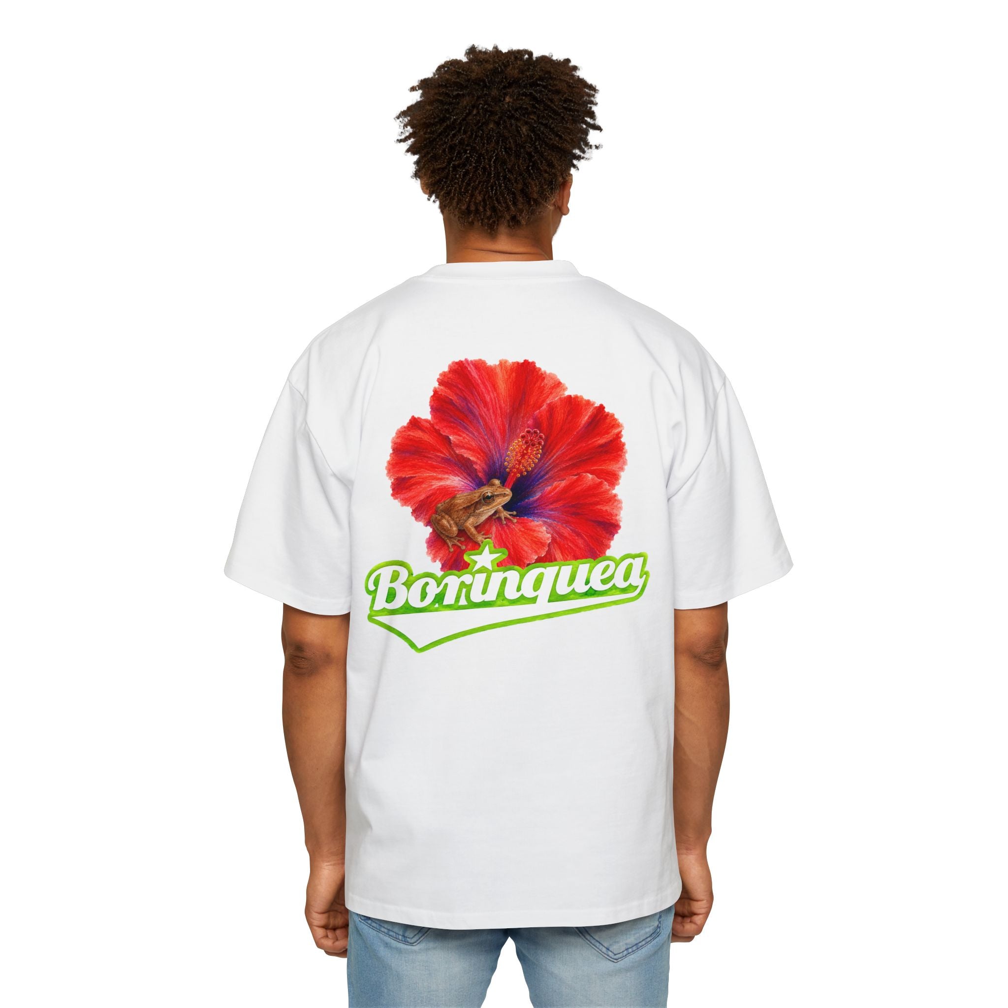 Camisa Oversize "Coquí y Flor de Maga" Borinquea