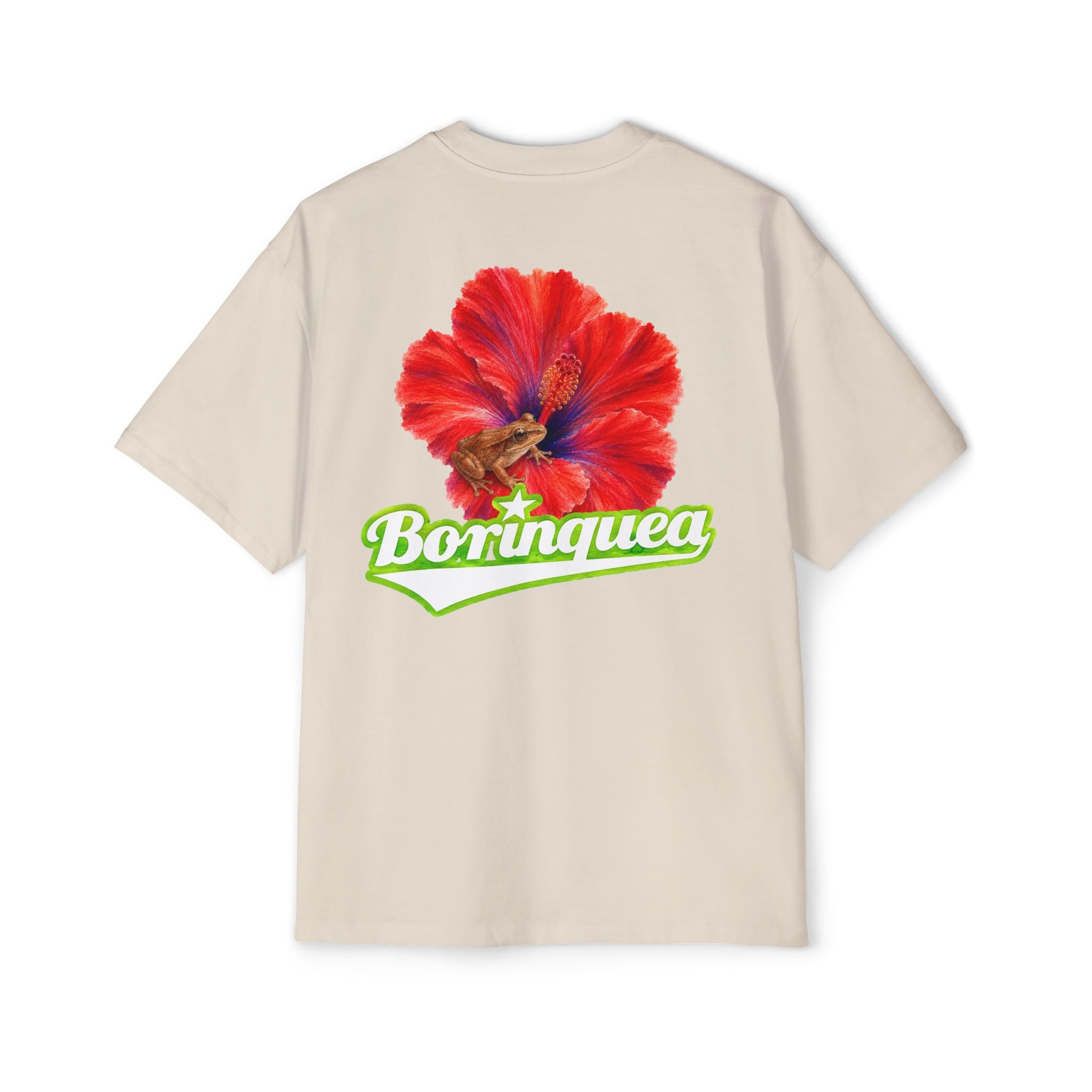 Camisa Oversize "Coquí y Flor de Maga" Borinquea